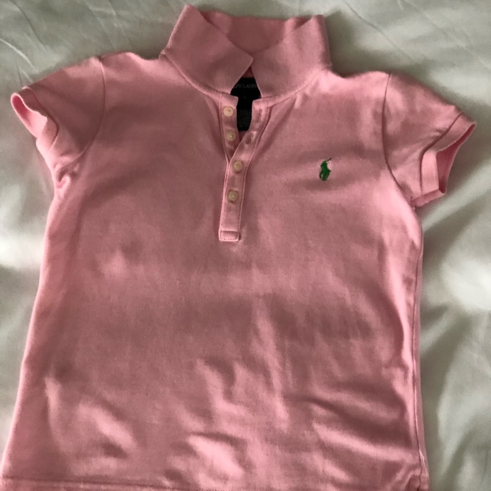 Pink Ralph Lauren polo shirt w green polo